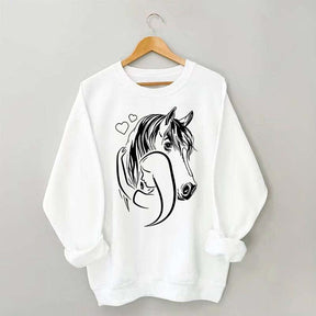 Rider Horse Lineart Sweatshirt