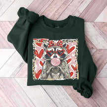 Valentine Raccoon Sweatshirt