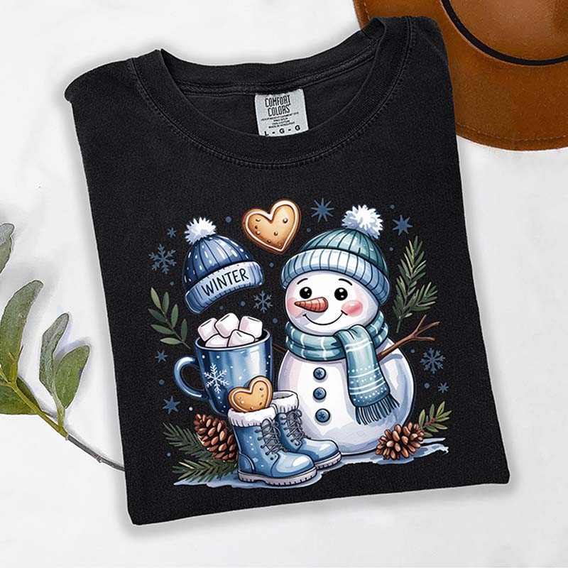 Cute Snowman Winter Vibes T-Shirt