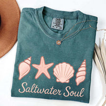 Seashell Graphic Comfort Colors Beach T-Shirt