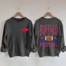 Buffalo Football Vintage Distressed Style Sweatshirt