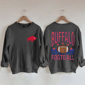 Buffalo Football Vintage Distressed Style Sweatshirt