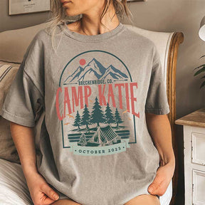 Custom Camping Vintage Bachelorette T-Shirt