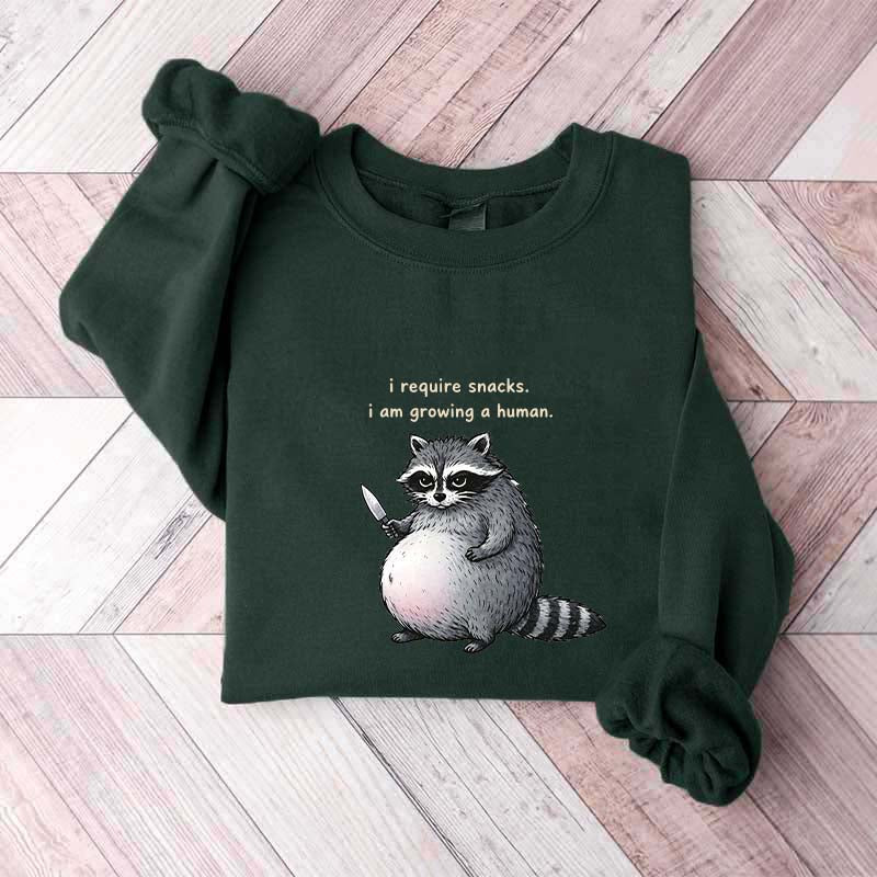 Sarcastic Raccoon Baby Reveal Sweatshirt