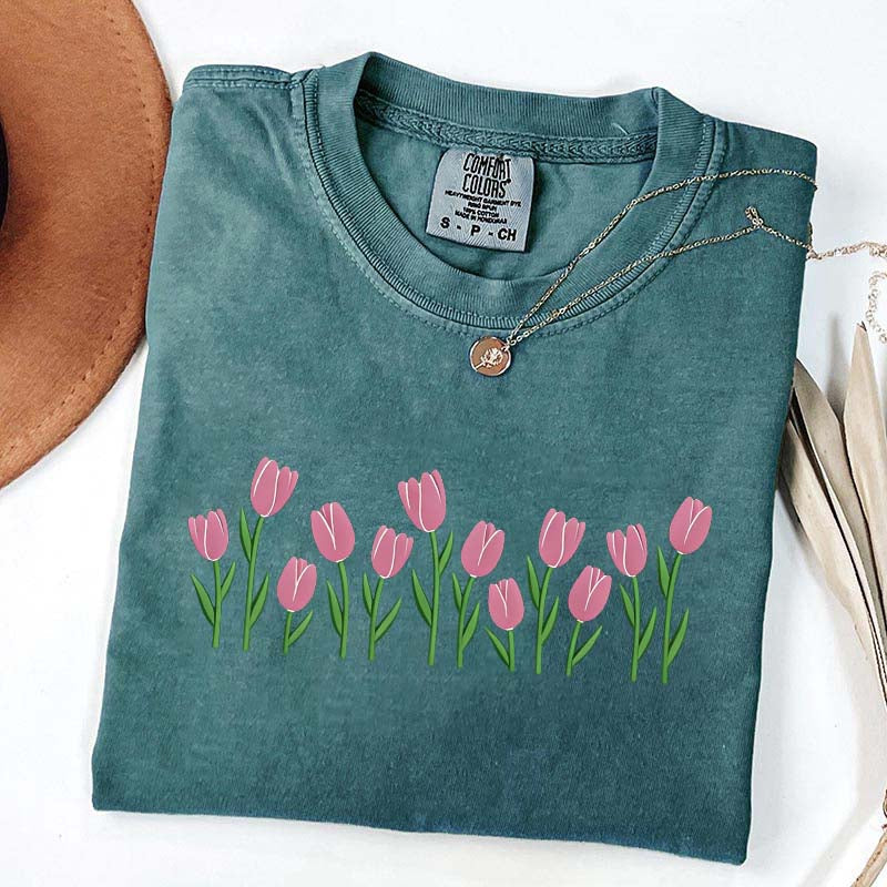 Cute Minimalist Tulip T-Shirt