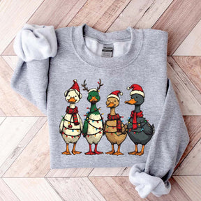 Funny Duck Christmas Lights Sweatshirt