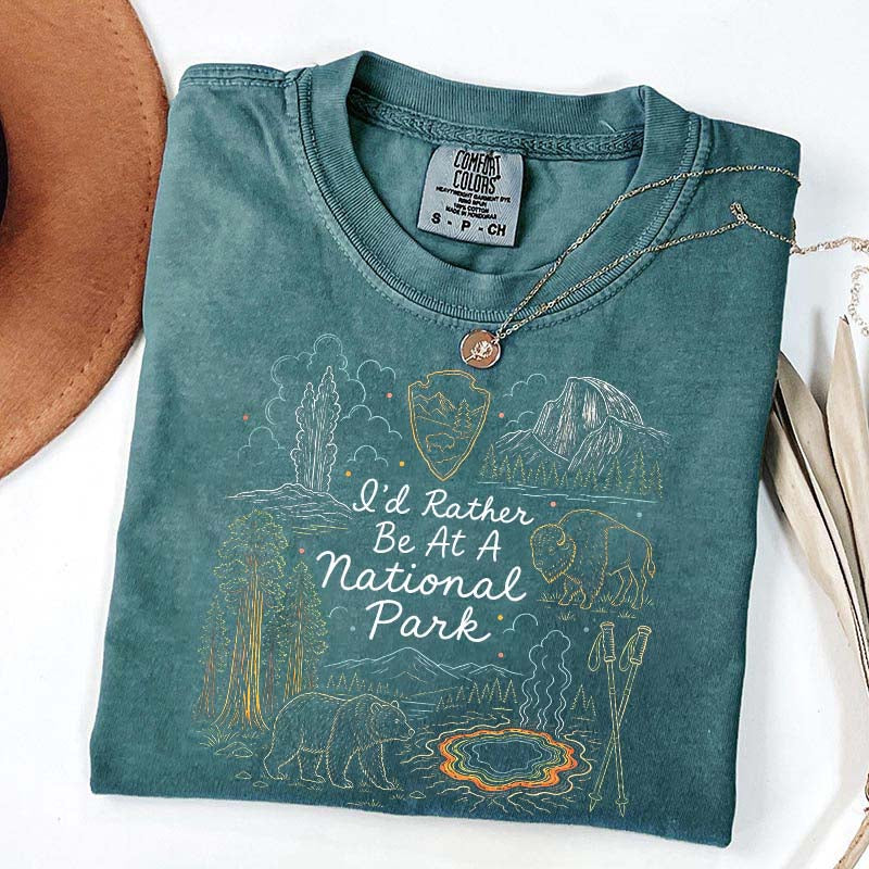 I'd Rather Be At America Parks Lovers T-Shirt