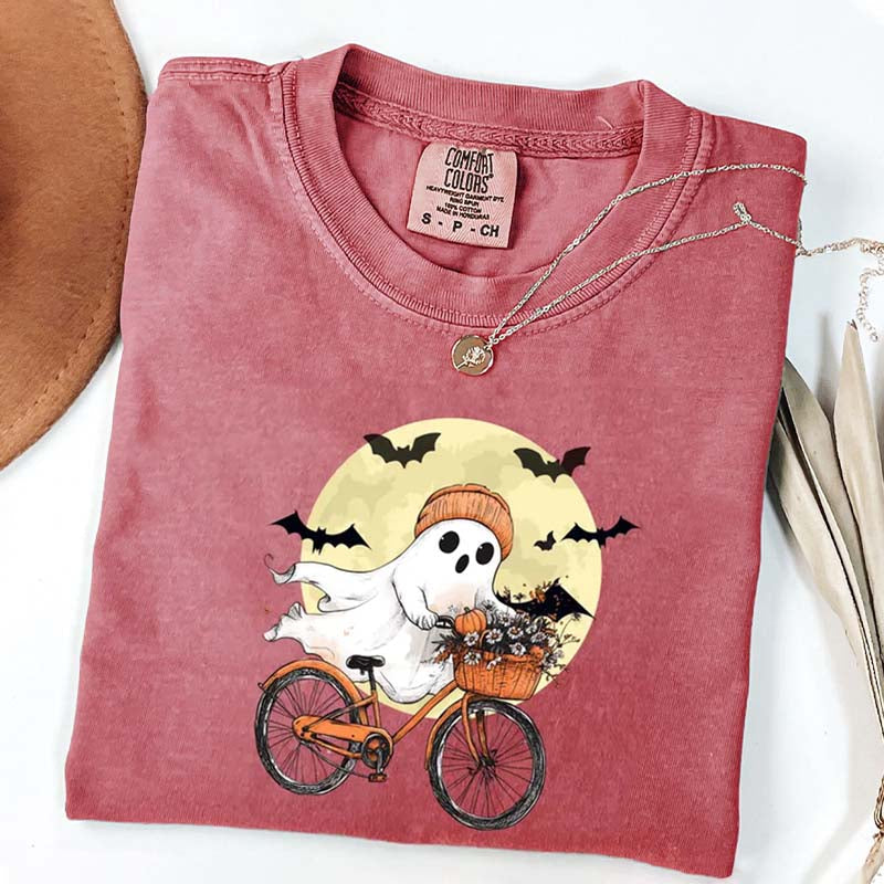 Cute Halloween Ghost Camping T-Shirt