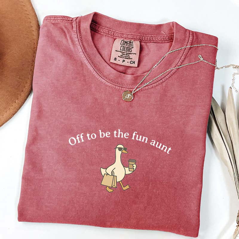 Off To Be The Fun Aunt Goose Pregnancy T-Shirt