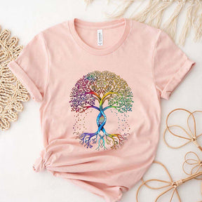 Pride Tree of Life Rainbow DNA T-Shirt
