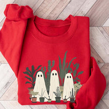 Crazy Ghost Plant Halloween Sweatshirt