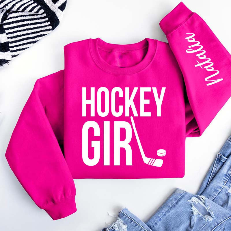 Custom Hockey Girl Sweatshirt
