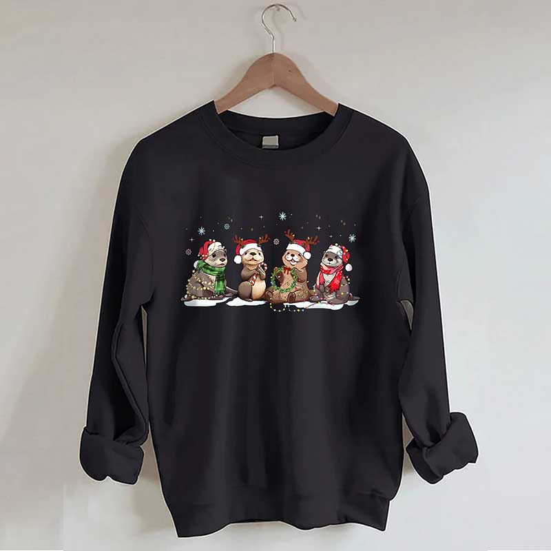 Christmas Otters Sweatshirt