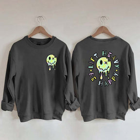 Lift Heavy Be Happy Comfort Colors Sweatshirt