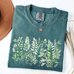 Botanical Fern Leaves Green Foliage T-Shirt