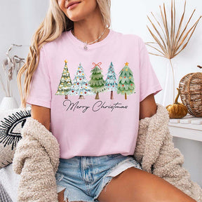 Merry and Bright Christmas Trees T-Shirt