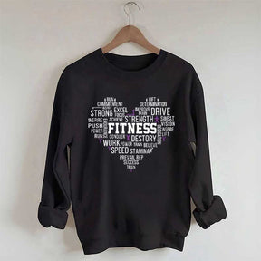 Fitness Word Art Sweatshirt