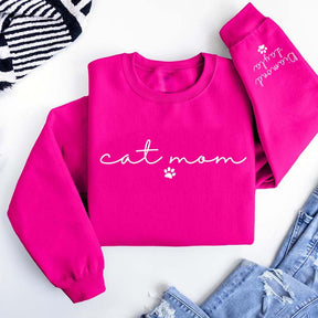 Custom Cat Mom Cute Sweatshirt