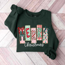 Coquette Merry Christmas Preppy Bow Retro Sweatshirt