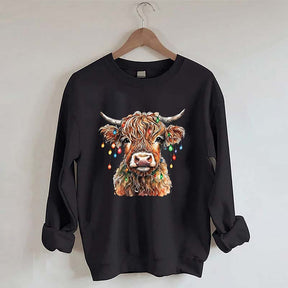 Merry Christmas Cow Sweatshirt