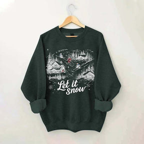 Let It Snow Skiing Sweatshirt