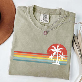 Retro Tropical Island Palm Tree T-Shirt