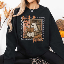 Bookish Halloween Haunted Library Ghost Sweatshirt