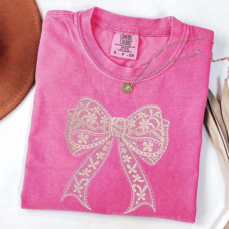 Comfort Colors Lace Bow T-Shirt