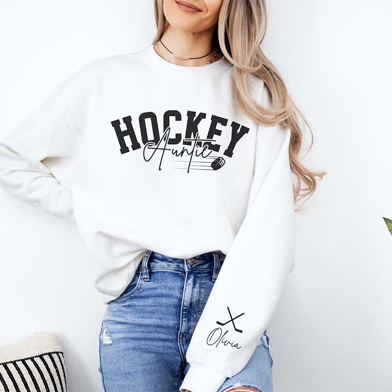 Personalized Hockey Aunt Sweatshirt