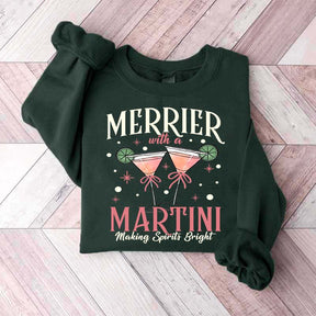 Merrier With A Martini Sweatshirt