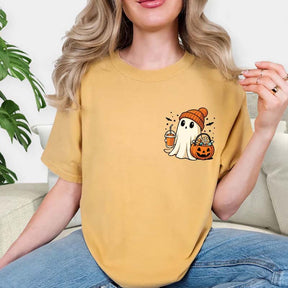 Comfort Colors Pocket Ghost Pumpkin T-Shirt