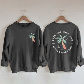 Beachy Backprint Bible Verse Sweatshirt