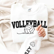 Personalized Name Sleeve Volleyball Sweatshirt