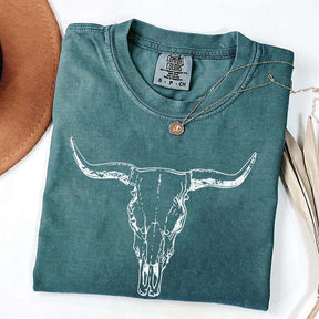 Comfort Colors Boho Cow Skull T-Shirt