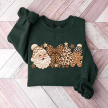 Leopard Christmas Comfort Santa Sweatshirt