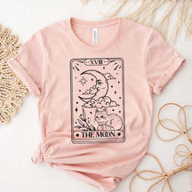 Retro The Moon Tarot Card Cat T-Shirt