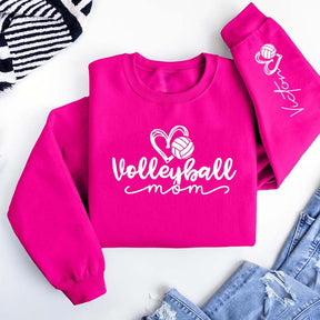 Custom Name Volleyball Heart Sport Sweatshirt