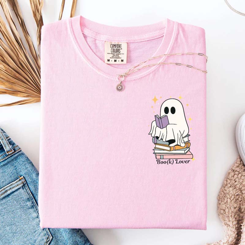 Cute Spooky Boo(k) Lover Readers T-Shirt