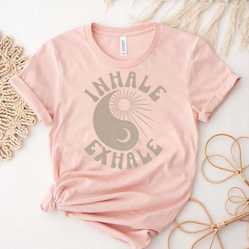 Ying Yang Yoga Just Breathe T-Shirt