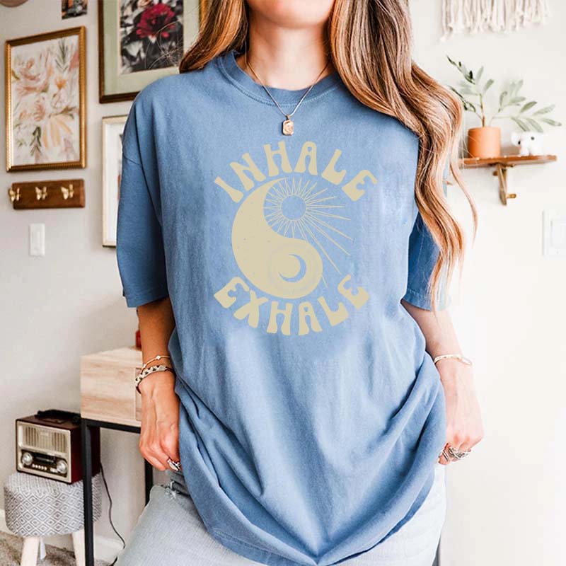 Ying Yang Yoga Just Breathe T-Shirt