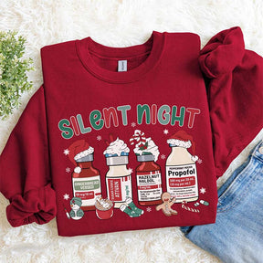 Nurse Christmas Silent Night Medical Xmas Sweatshirt