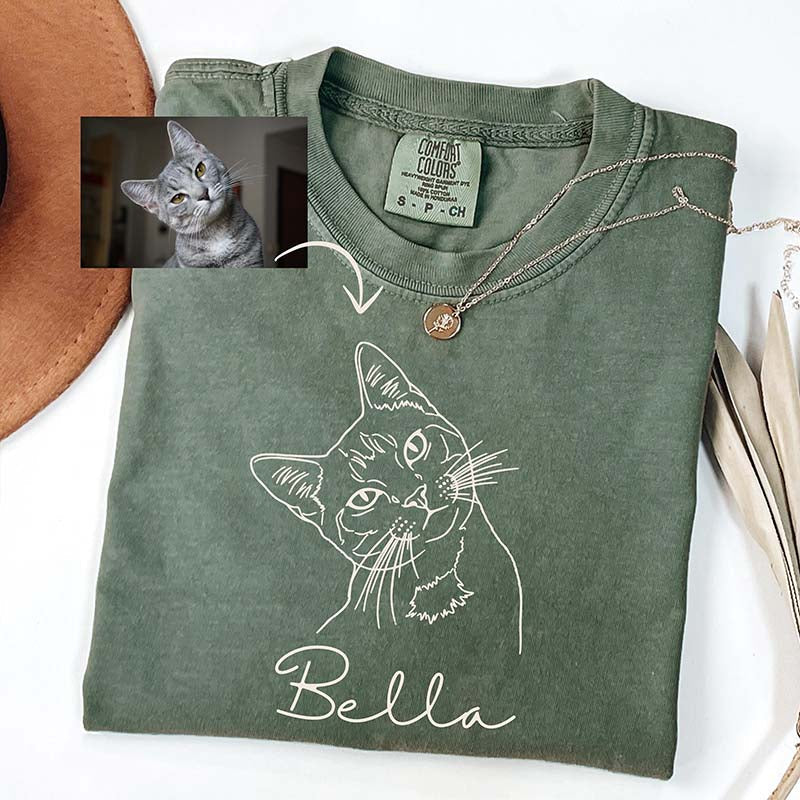 Custom Pet Love With Name And Photo T-Shirt