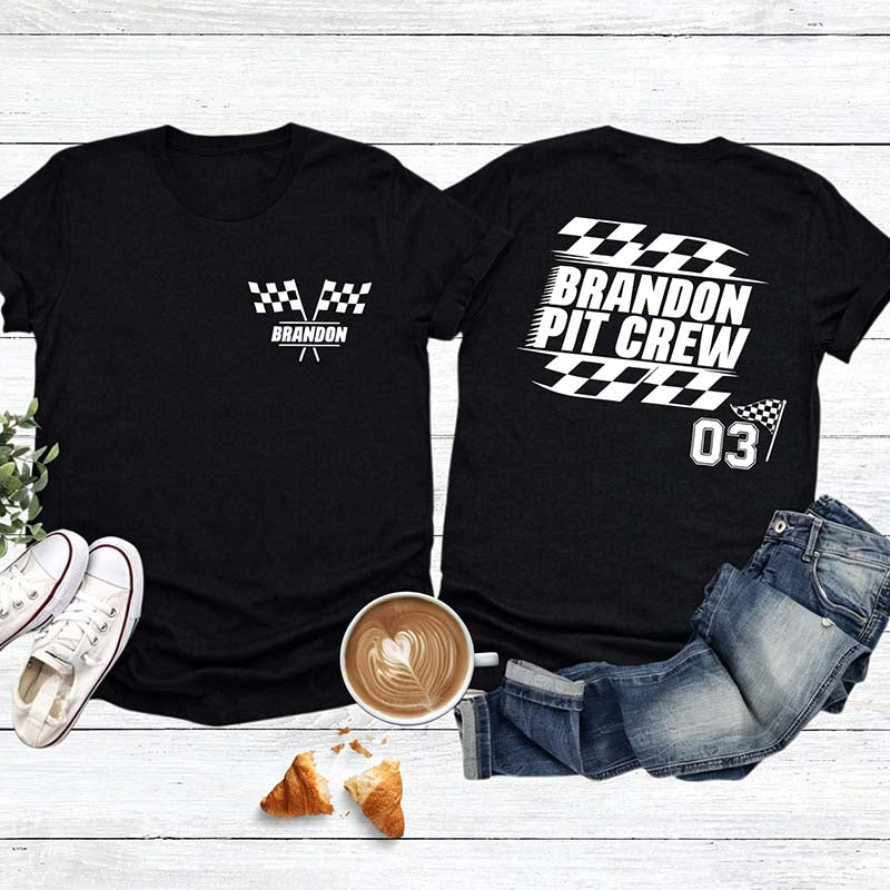 Custom Racing Name And Number T-Shirt