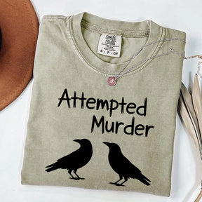 Funny Attempted Murder Crow T-Shirt