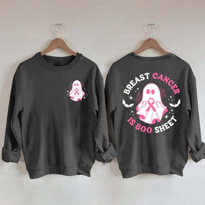 Ghost Ribbon Breast Cancer Is Boo Sheet Sweatshirt