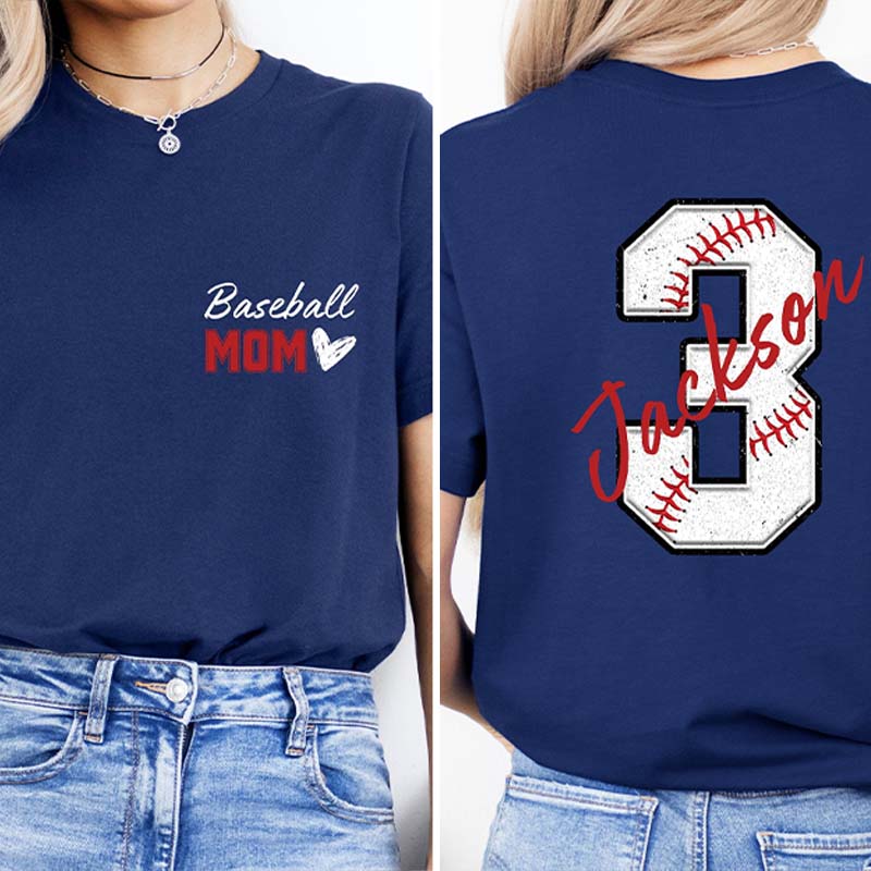 Personalized Baseball Gift for Mom T-Shirt