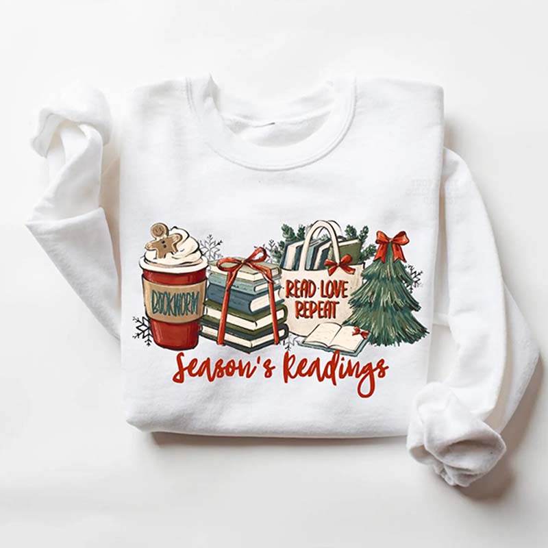 Season's Readings Christmas Book Lover Sweatshirt