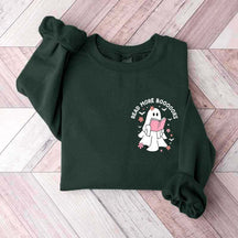 Ghost Reading Books Bookish Halloween Sweatshirt
