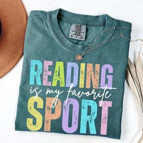Reading is my Favorite Sport Literary Girl T-Shirt