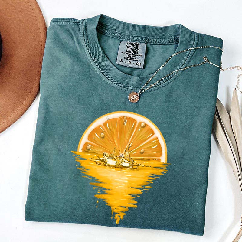 Orange Sunset Fruit Lover T-Shirt